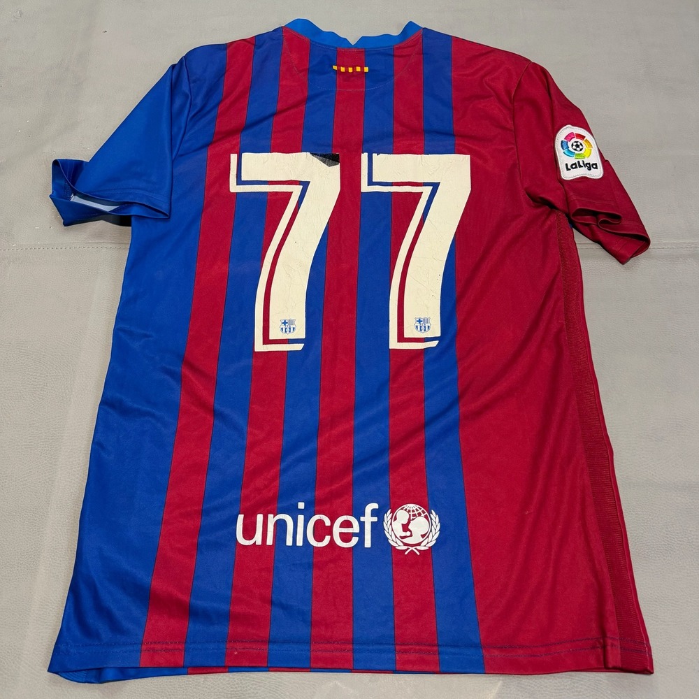 Nike FC Barcelona 2020-21 Home Jersey Mens Blue Red Rakuten Soccer Shirt-7779